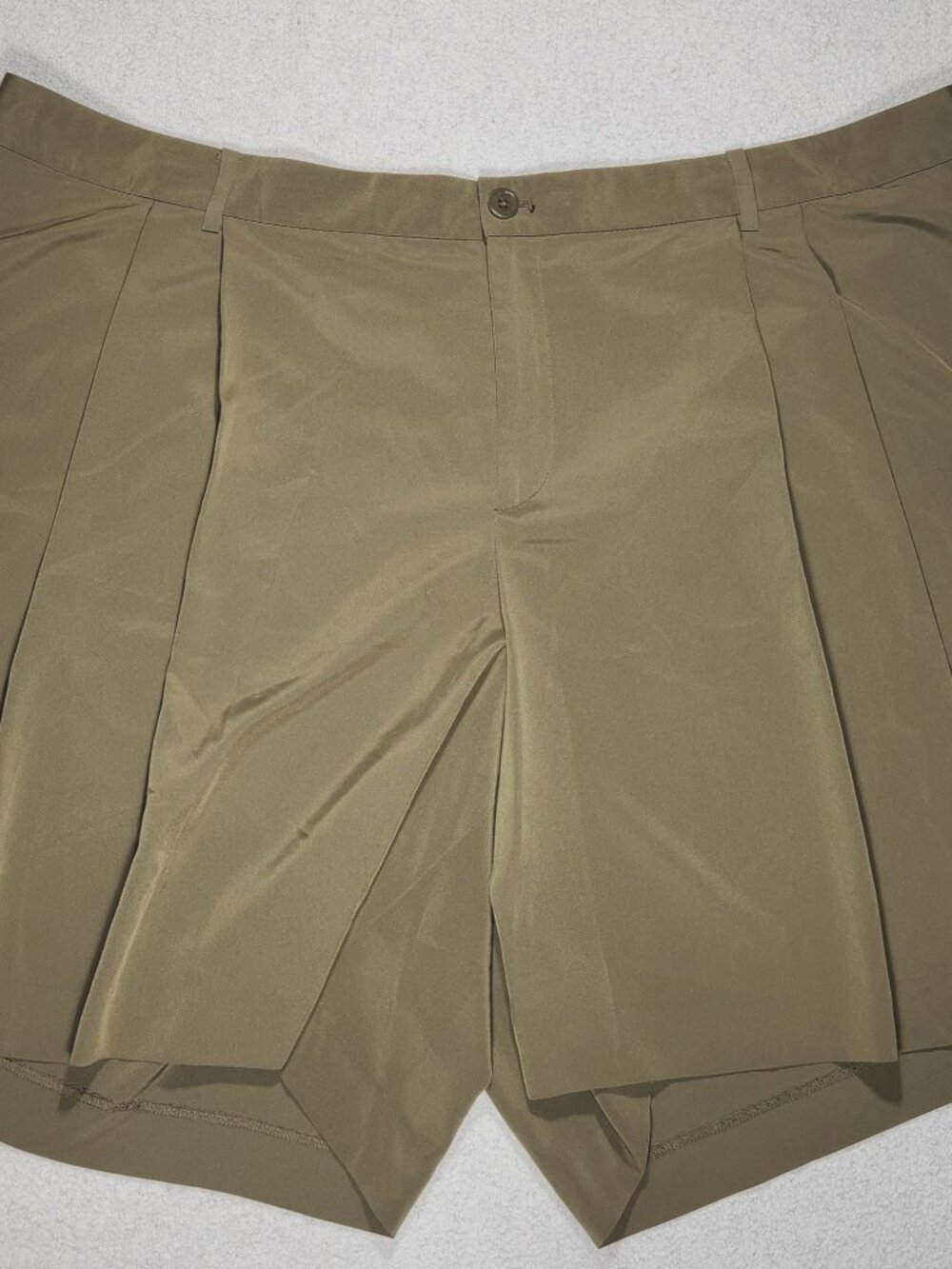 Lauren Ralph Lauren Shorts Womens 22W Olive Green Pleated High Rise Pockets